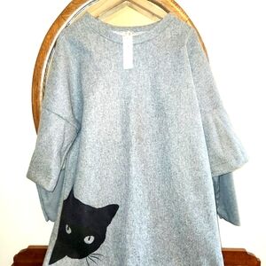 Black Cat Tunic Dress
